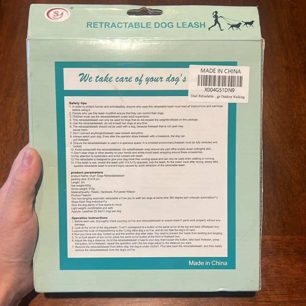 Retractable Dog Leash for Two Small Dogs